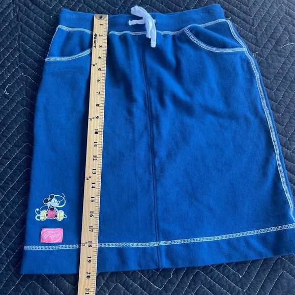 Disney Skirt Womens Small Blue Pencil Drawstring Mickey Mouse - Picture 10 of 10
